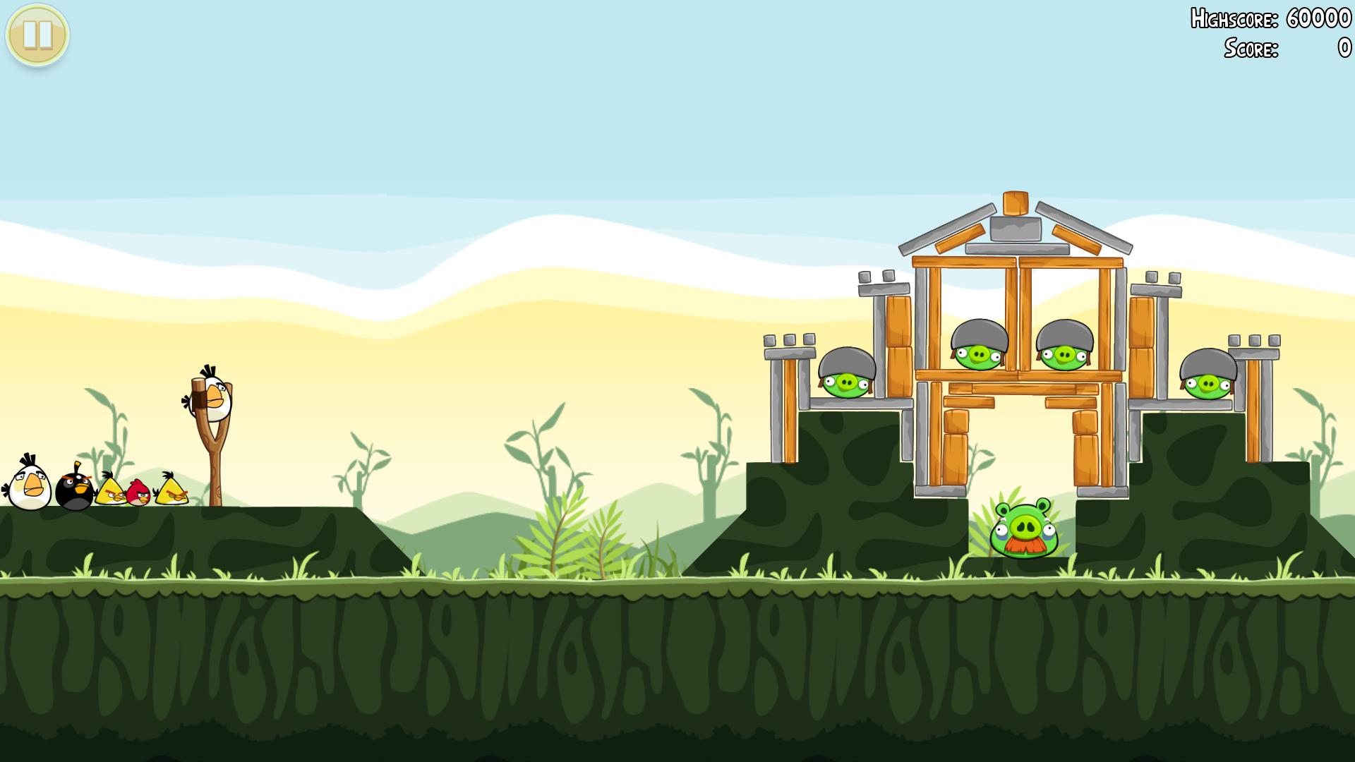 Angry-Birds-game scene