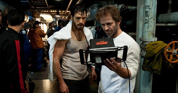 Zack-Snyder-with-Henry-Cavill-on-set-of-Man-of-Steel