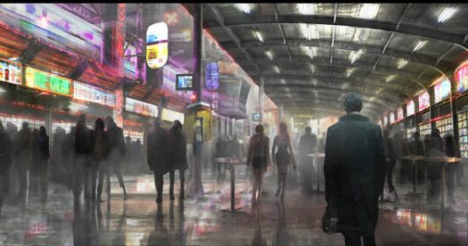 Arte conceitual da sequência de "Blade Runner"