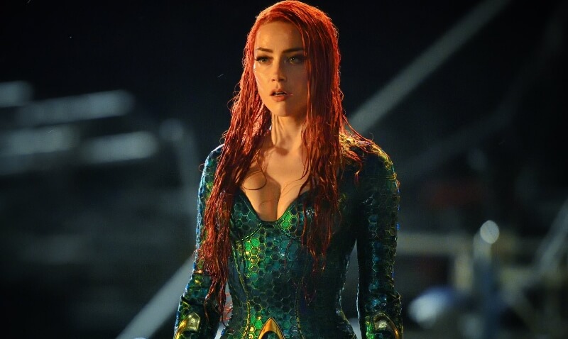 Amber Heard como Mera no filme Aquaman