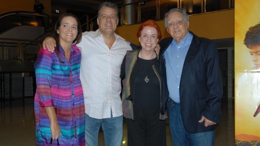 Família Barreto:  Paula (irmã), Fábio, Lucy (mãe) e Luiz Carlos (pai)